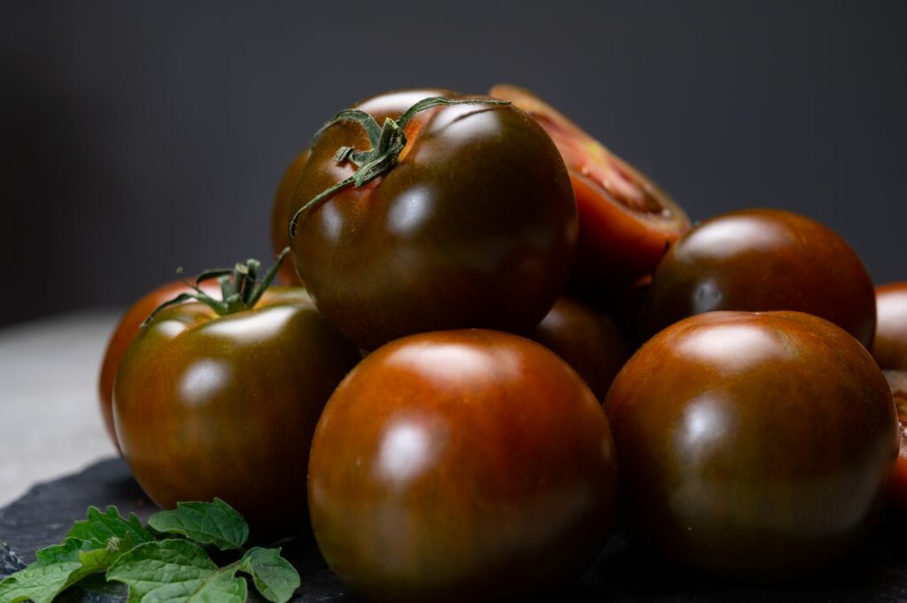 dark red Kumato tomatoes