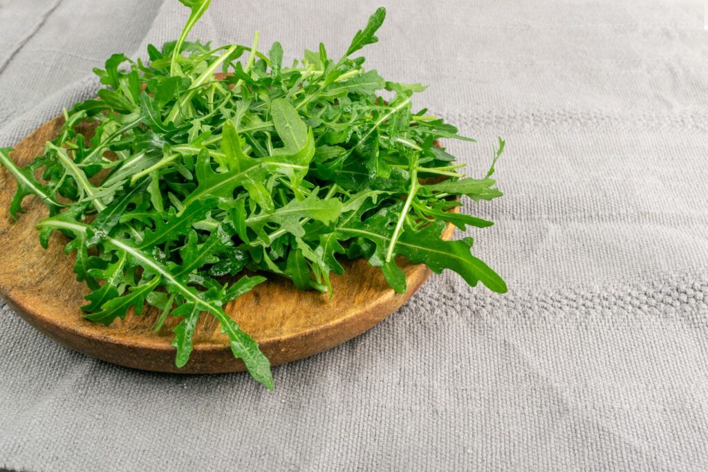 Rocket salad containing iron