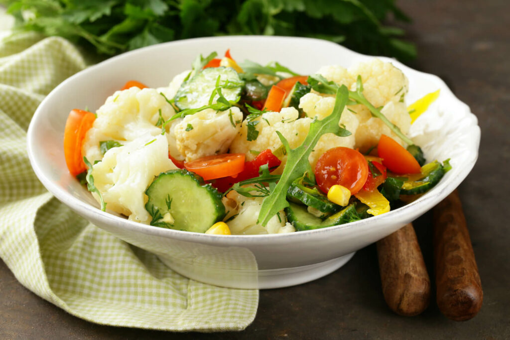 Cauliflower in salad