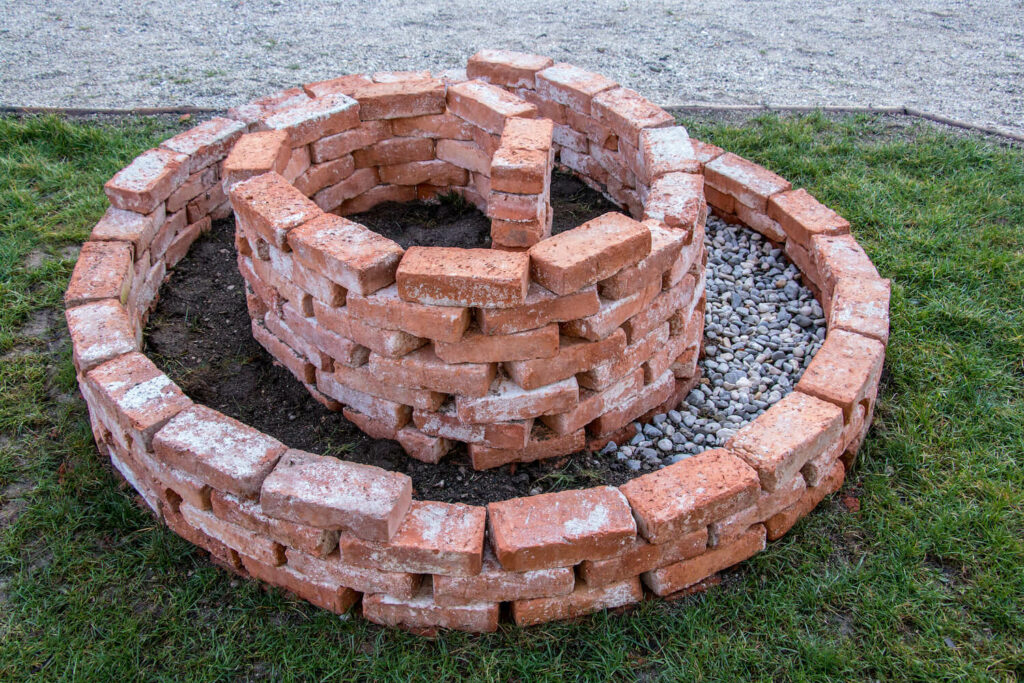 newly made brick herb spiral