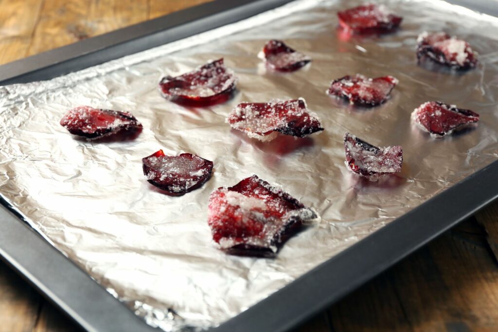 Candied rose petals