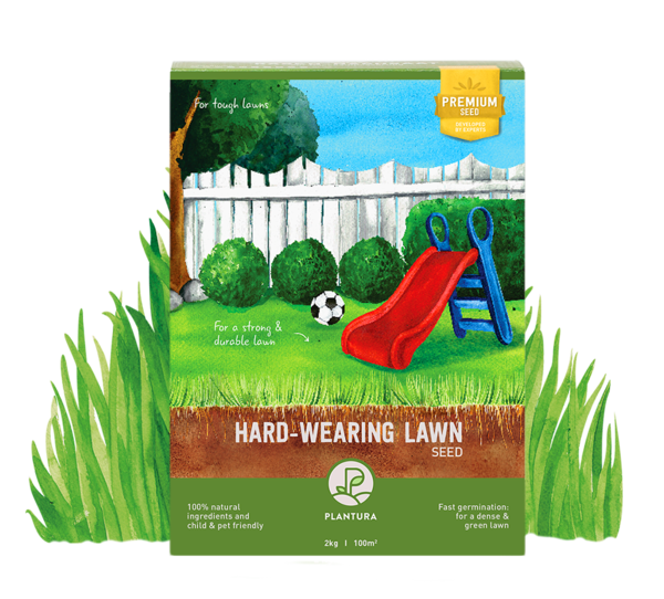 Hard-Wearing Lawn Seed, 2kg, 100m2 coverage